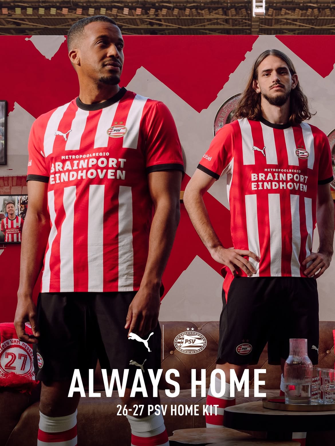 Das PSV Heimtrikot 2026-2027 setzt auf traditionelles Design