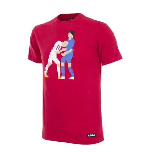 Frankreich Zidane Pixel Headbutt T-Shirt - Rot