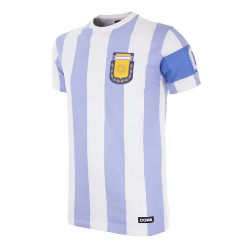 Argentinien Capitano T-Shirt - Weiss/Hellblau