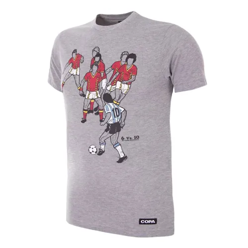 Argentinien Maradona 6VS10 T-Shirt - Grau