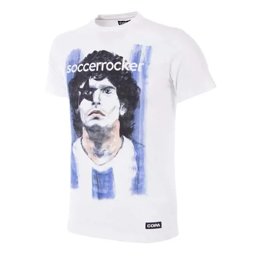 Argentinien Maradona Soccer Rocker T-Shirt - Weiss