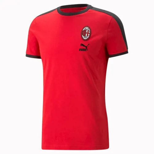 AC Mailand Retro T7 T-Shirt - Rot/Schwarz