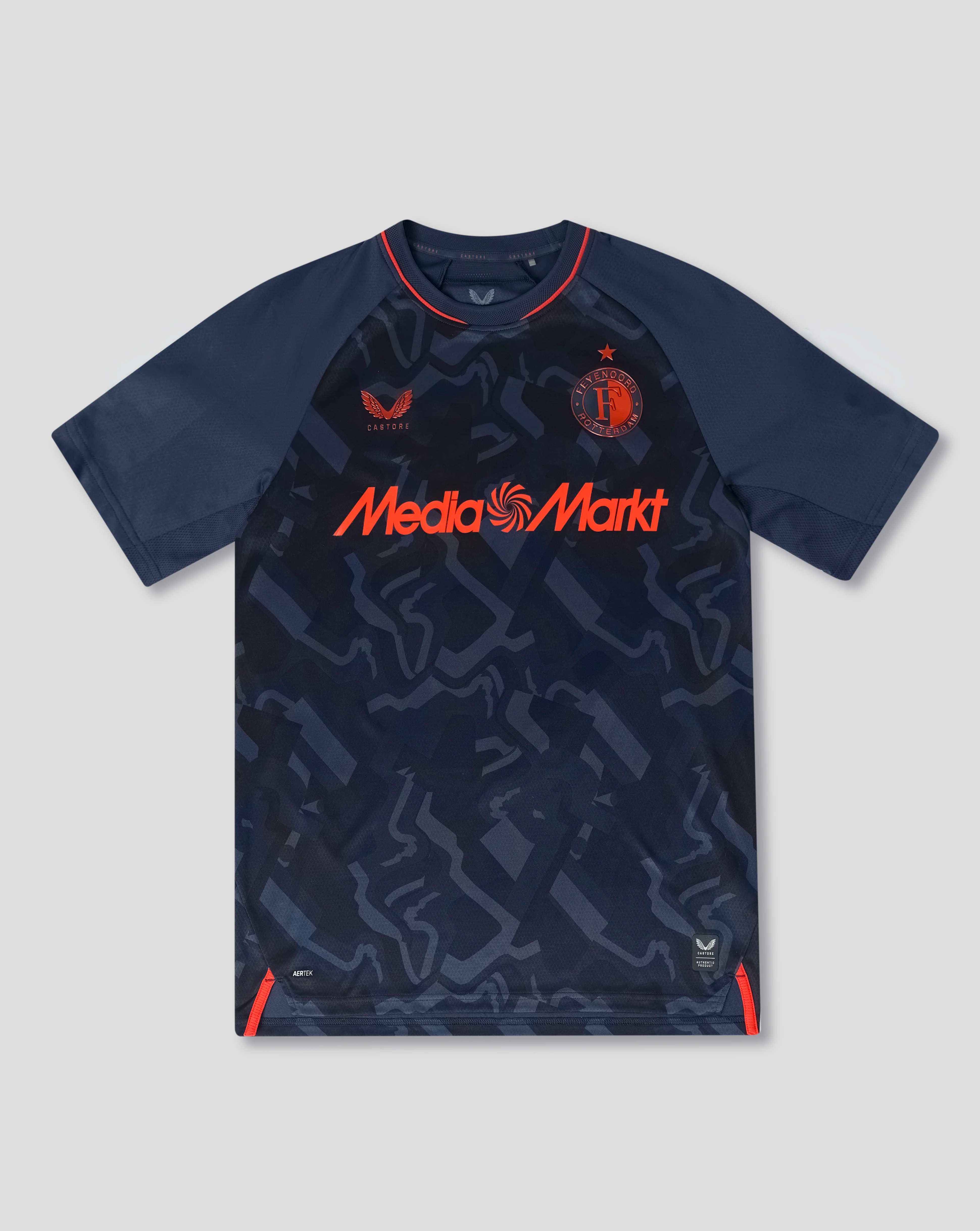 Feyenoord drittes Trikot 2026-2027 navyblau mit orangefarbenen Details!