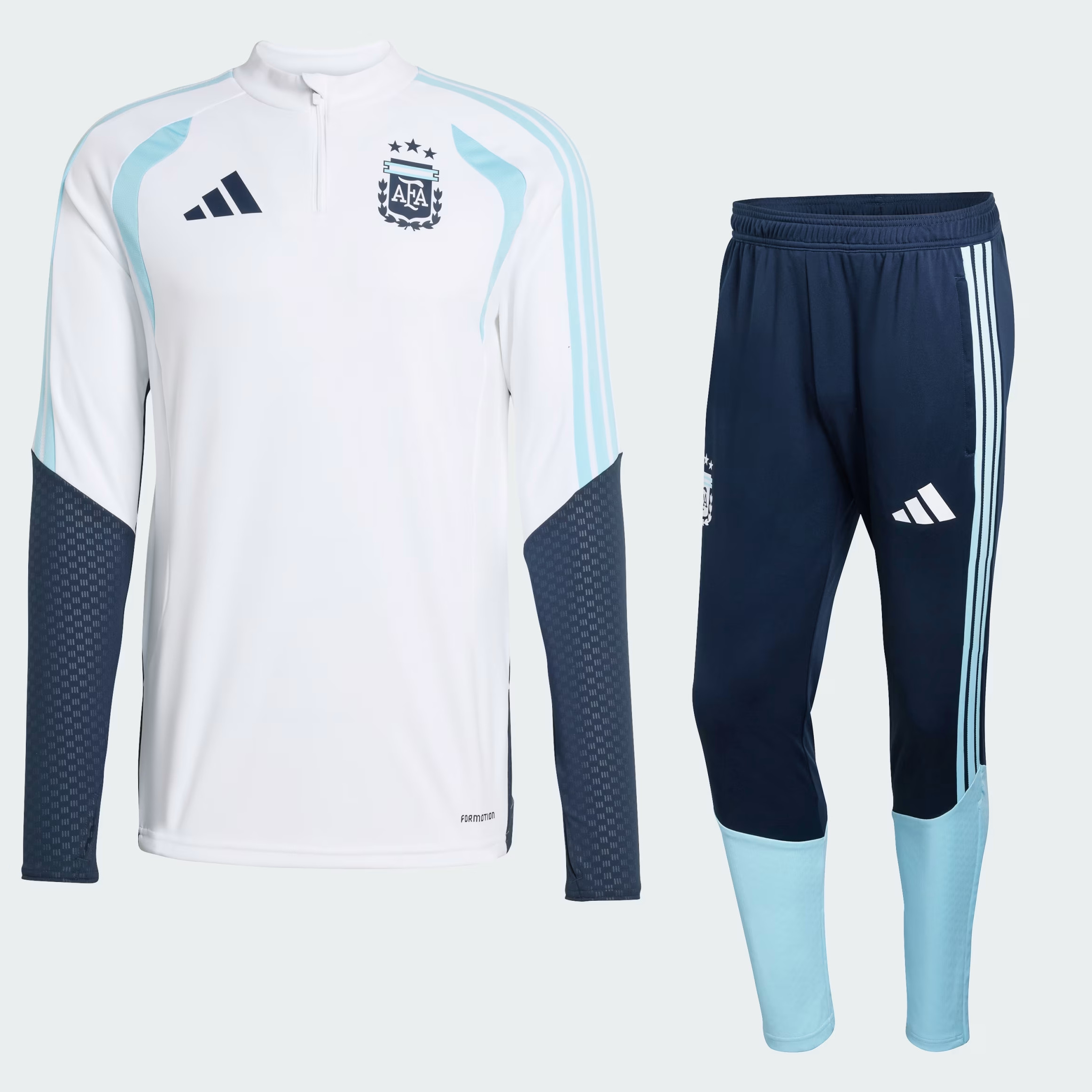 Argentinien Trainingsanzug 2026-2027 - Weiss/Dunkelblau